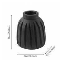 Wooden Decorative Vase Vertical Groove Design Wooden Vase Home Decor for Living Room
