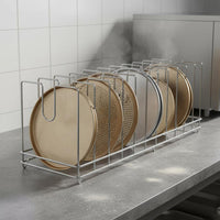 Pizza Pan Rack Silver-Plated-Plated Multi-Tier Baking Sheet Holder Sheet Pan Rack Space-Saving Rust-Resistant for Restaurants
