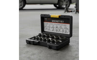14 Pieces Damaged Nut Extractor Easy out Nut Remover Socket Kit Multi-Channel Design Opposite Twist Socket Set for Auto Repair Workers, Workshop