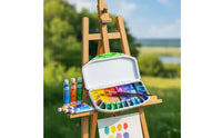 18 Well Paint Palette Leak-Resistant 18 Well Paint Case Sealed Watercolor Box Easy to Clean for Painters, Travel