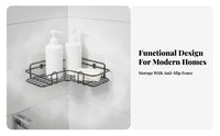 Adhesive Corner Holder Set Drill Installation Wire Corner Shelf No Wall Rack for Apartment Dwellers, Homeowners, Kitchen, RV, Countertop