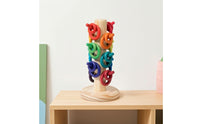 Wooden Stacking Rings Early Learning Stacking Rings Counting Disc Stacker Fine Motor Wooden Sorting Counting Toy Educational