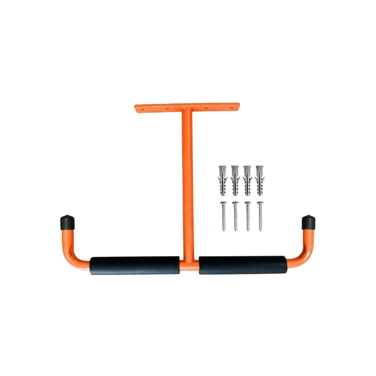 T-Shaped Storage Hook Bracket Scratch-Resistant Wall Hook with Foam Padding Hanging Rack Black Non-Slip for Shed