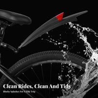 2 Pieces Universal Cycle Fenders Wide Design Front and Rear Mudguard Set Front and Rear Cycle Spray Guards High Toughness