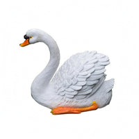 Feather Texture Floating Swan Figurine Vivid Detail Floating Swan Ornament Lifelike Water Ornament for Garden, Courtyard