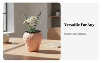 Strawberry Vase Aesthetic Cute Strawberry Ornament Smooth Glazed Surface Fruit Shaped Flower Holder for Teen Girls, Living Room, Desktop, Bookshelf