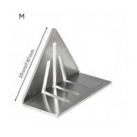 Flat Base Triangular Carpenter Square Engraved Markings Measuring Square Cutout Slots Layout Tool Metal for General Hardware Work