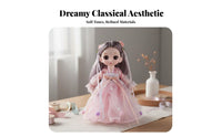 Ancient BJD Doll Billowing Sleeves Traditional Chinese Gown Design Dressing up Doll Intricate Details Chinese Princess Gown for Girls, Kids