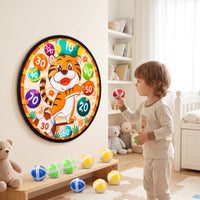 Safe Cloth Dartboard with Sticky Balls Indoor Sticky Ball Target Board Soft Toy Long-Lasting for Toddlers, Bedroom