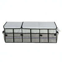 Car Trunk Organizer with Lid Large Capacity Trunk Organizer with Lid Portable Waterproof for Travelers, Road Trips