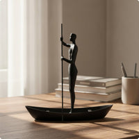 Human Figure Sculpture Sleek Tabletop Statue Decorative Figurine for Bookshelf, Study