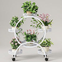 Plant Stand for Indoor Plants, 7-Tier Multi-level Circular Plant Stands Indoor, Tall Plant Pot Stand for Living Room, Modern Minimalist Style