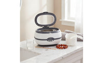 Resonance Cleaning Cleaner with Basket Compact Resonance Cleaning Cleaner with Digital Display Portable for Eyeglass Wearers, Jewelers, Home, Salon
