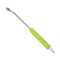 Extended Reach Pressure Washer Extension Wand Stainless Steel Pressure Washer Wand with Curved End Heavy-Duty Angled Extension Lance Non-Slip Grip for Gutter Cleaning, Car Washing