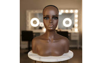 Realistic Mannequin Head Makeup Practice Hairpiece Display Head Material Realistic Mannequin Bust for Beauty School