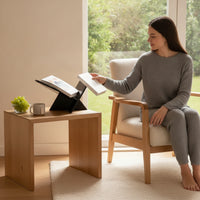 Book Display Stand Minimalist Bookstand with Slanted Surface Desktop Book Stand Modern Furniture Angular for Readers, Study