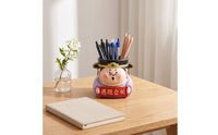 Figurine Pen Holder Compact Desk Pencil Cup Cute for Office, Students