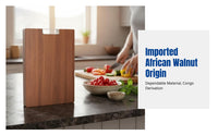 Antibacterial Walnut Cutting Board, Microbial Resistant, Thickened, Dense Wood, Kitchen Chopping Board, Family Use