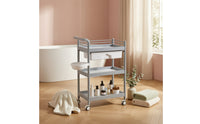 Mobile Beauty Cart with Basin Rolling Salon Storage Cart Compact Hairdresser Trolley Versatile for Hairdressers, Beauticians, Barbers, Hair Salons, Barbershops