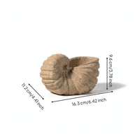 Mineral Conch with Hollow Top Handcrafted Beach Conch Statue Sculptural Decor for Coffee Table