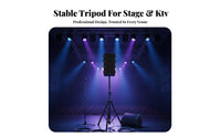 Non-Slip Feet Tripod Speaker Stand All-Metal Construction Adjustable Tripod Speaker Stand Portable Audio Equipment Accessory Easy Setup for DJs, Musicians, Professionals, KTV, Stage, Live Performance, Studio