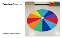 Kids Rainbow Parachute Team Building Rainbow Play Parachute Colorful Design Cooperative Game for Preschoolers, Children, Kindergarten, School, Parties
