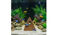 Pyramid Aquatic Hideout Realistic Design Cichlid Stone Cave Cichlid Hiding Stone Natural Look Aquatic Habitat Breeding Cave