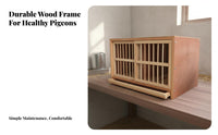 Solid Wood Pigeon Cage Sturdy and Sturdy Pigeon Pairing Cage Easy to Hygienic Avian Breeding Box for Outdoor, Backyard, Balcony