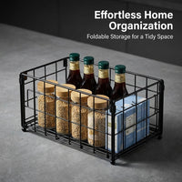 Pull Out Wire Basket, Pantry Organization Wire Basket, Space Saving Wire Basket, Home Organizer Wire Basket, Foldable Carbon Steel Storage Basket