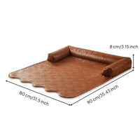 Pet Sleeping Mat Waterproof Dog Mat with Raised Edge Scratch-Resistant for Couch