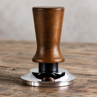 Espresso Coffee Tamper with Wooden Handle and Stainless Steel Base