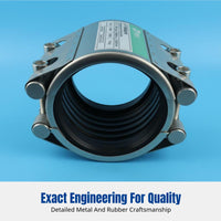 304 Stainless Steel Connector, Double Leak Repair Coupling, Water Joint, Polished Finish