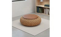 Woven Straw Mat Floor Pillow Artisanal Woven Straw Woven Straw Mat Pillow Straw Meditation Pillow No Assembly Required Round