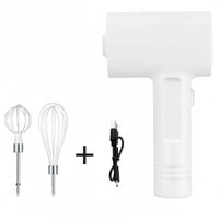 Rechargeable Cordless Electric Whisk 3 Speed Control Handheld Egg Beater 304 Stainless Steel Wireless Batter Mixer Lightweight for Bakers
