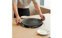 Round Nonstick Griddle Smokeless Korean Grill Pan Pan High Temperature Resistant Round Barbecue Plate for Outdoor, Camping, Picnic