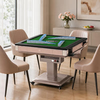 Cup Holder Electric Folding Mahjong Table Green Felt Folding Mahjong Table Foldable Game Furniture