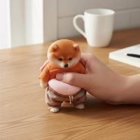 Self-Adhesive 3D Dog Belly Sticker Noise Dampening Squishy Shiba Inu Bumper Adorable Design Shiba Inu Door Stopper Quiet for Nursery, Refrigerator