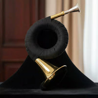 Brass Instrument Gold Colored French Brass Instrument Includes Stand Musical Equipment for Orchestra, Band, Practice