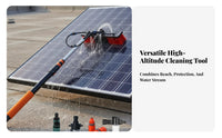 Photovoltaic Panel Cleaning Brush Adjustable Angle Head Photovoltaic Panel Washing System Sturdy Bristles Telescopic Cleaning Brush Set