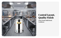 Double Layer Insulation Stainless Steel Water Boiler Anti-Dry Overheat Protection Electric Insulated Barrel Multi-Functional Large Capacity Thermal Pot Temperature Control for Restaurant Owners, Event Organizers, Cafeteria, Hotel, Buffet, Catering Events