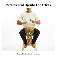 Screw-Tuned Djembe Mechanically Tunable Hand Drum Sturdy Percussion Instrument for Adults, Musicians, Music Rehearsal Music Gatherings