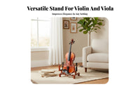 Foldable Violin Stand Space-Saving Violin Stand Adjustable Portable Holder for Violinists, Music Students