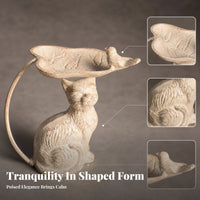 Sculpted Cat Tray Textured Cast Iron Cat Tray