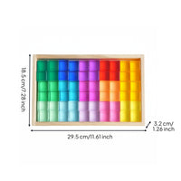 Rainbow Acrylic Blocks Sensory Development Translucent Building Cubes Material Translucent Stacking Blocks for Kids, Young Children