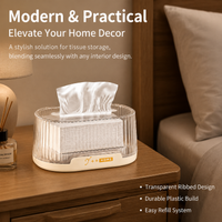 Oval Acrylic Tissue Box, Transparent Removable Lid Tissue Box Holder, 24x15x11.5cm Desktop Tissue Box Cover for Living Room, Office