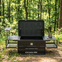 Matte Black Aluminum Storage Box Long-Lasting Camping Storage Box Heavy-Duty Case Hard-Shell for Campers, Overlanders, Outdoor Enthusiasts, Overlanding