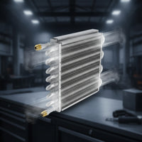 Condenser with Brass Fittings Tube-and-Fin Oil Cooler Heat Exchanger Engine Oil Cooler Heat Exchanger Aluminum Automotive