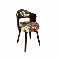 Retro Design Upholstered Swivel Chair Sturdy Construction Upholstered Swivel Armchair Curved Backrest Dining Seat Padded Cushion for Children, Interior Decorators, Homeowners, Study Room, Balcony, Bedroom, Office