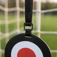 Red Center Football Training Target Disc Swivel Hook Soccer Training Disc with Straps Adjustable Strap Hanging Football Target Flat