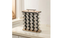 Seasoning Jar Rack Compact Seasoning Bottle Organizer Narrow Profile Modern for Cooks, Kitchen, Dining Room